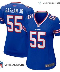 NFL Jersey Women’s Buffalo Bills Boogie Basham Jersey, Nike Royal Game Player Jersey