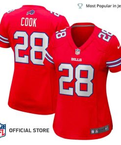 NFL Jersey Women’s Buffalo Bills James Cook Jersey, Nike Red Alternate Game Jersey