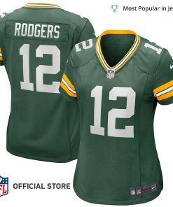 NFL Jersey Women’s Green Bay Packers Aaron Rodgers Captain Jersey, Nike Green Player Jersey