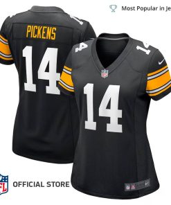 NFL Jersey Women’s Pittsburgh Steelers George Pickens Color Rush Jersey, Nike Black Alternate Game Player Jersey