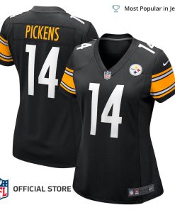 NFL Jersey Women’s Pittsburgh Steelers George Pickens Color Rush Jersey, Nike Black Game Player Jersey