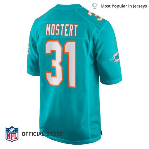 NFL Jersey Men’s Miami Dolphins Raheem Mostert Jersey, Nike Aqua Game Jersey