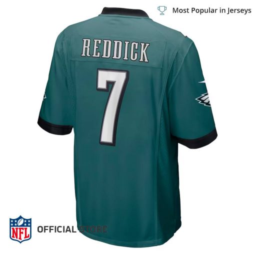 NFL Jersey Men’s Philadelphia Eagles Haason Reddick Super Bowl Jersey, Nike Midnight Green Super Bowl LVII Patch Game Jersey