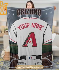 Arizona Diamondbacks Jersey MLB Personalized Jersey - Custom Name Baseball Blanket