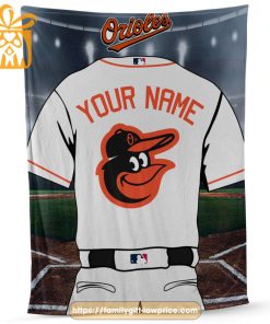 Baltimore Orioles Jersey MLB Personalized Jersey - Custom Name Baseball Blanket