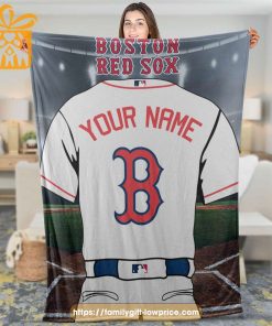 Boston Red Sox Jersey MLB Personalized Jersey - Custom Name Baseball Blanket