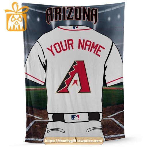 Arizona Diamondbacks Jersey MLB Personalized Jersey – Custom Name Baseball Blanket