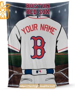 Boston Red Sox Jersey MLB Personalized Jersey - Custom Name Baseball Blanket