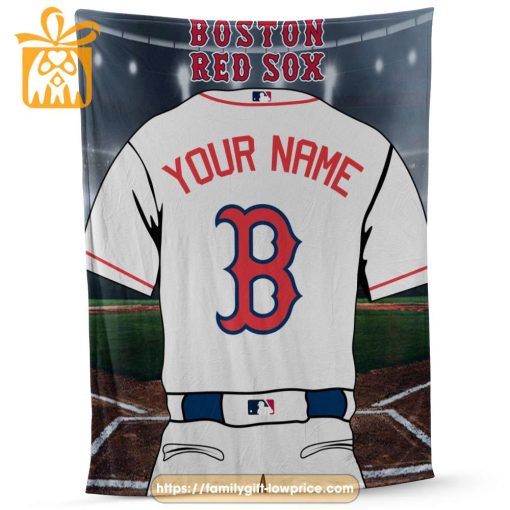 Boston Red Sox Jersey MLB Personalized Jersey – Custom Name Baseball Blanket