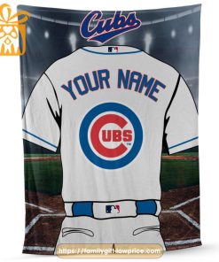Chicago Cubs Jersey MLB Personalized Jersey - Custom Name Baseball Blanket