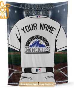 Colorado Rockies Jersey MLB Personalized Jersey – Custom Name Baseball Blanket