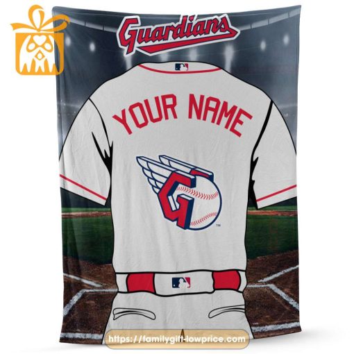 Cleveland Guardians Jersey MLB Personalized Jersey – Custom Name Baseball Blanket
