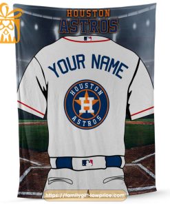 Houston Astros Jersey MLB Personalized Jersey – Custom Name Baseball Blanket