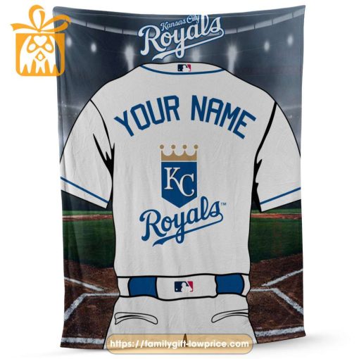 Kansas City Royals Jersey MLB Personalized Jersey – Custom Name Baseball Blanket