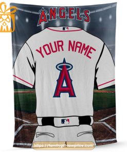 Los Angeles Angels Jersey MLB Personalized Jersey - Custom Name Baseball Blanket