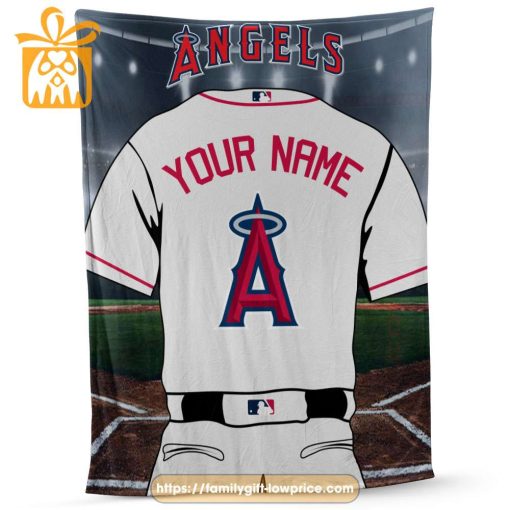 Los Angeles Angels Jersey MLB Personalized Jersey – Custom Name Baseball Blanket
