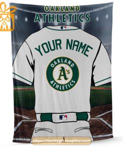 Oakland Athletics Jersey MLB Personalized Jersey – Custom Name Baseball Blanket