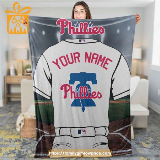 Philadelphia Phillies Jersey MLB Personalized Jersey – Custom Name Baseball Blanket