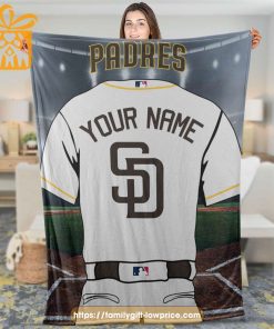 San Diego Padres Jersey MLB Personalized Jersey - Custom Name Baseball Blanket
