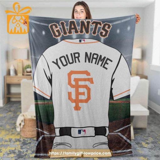 San Francisco Giants Jersey MLB Personalized Jersey – Custom Name Baseball Blanket