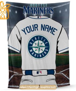 Seattle Mariners Jersey MLB Personalized Jersey – Custom Name Baseball Blanket