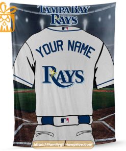 Tampa Bay Rays Jersey MLB Personalized Jersey – Custom Name Baseball Blanket