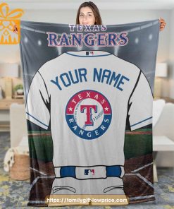 Texas Rangers Jerseys MLB Personalized Jersey - Custom Name Baseball Blanket