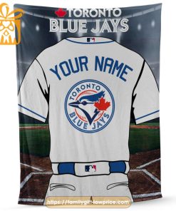 Toronto Blue Jays Jersey MLB Personalized Jersey – Custom Name Baseball Blanket