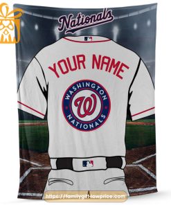 Washington Nationals Jersey MLB Personalized Jersey – Custom Name Baseball Blanket