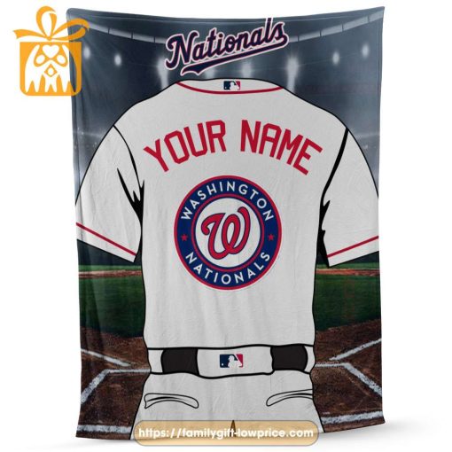 Washington Nationals Jersey MLB Personalized Jersey – Custom Name Baseball Blanket