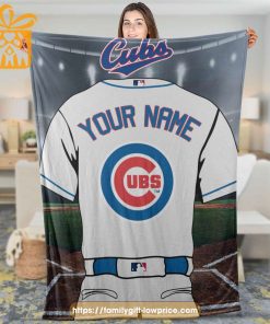 Chicago Cubs Jersey MLB Personalized Jersey - Custom Name Baseball Blanket