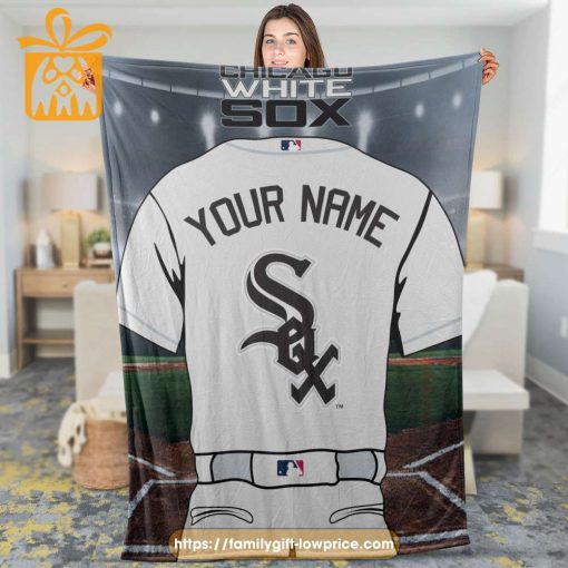 Chicago White Sox Jersey MLB Personalized Jersey – Custom Name Baseball Blanket