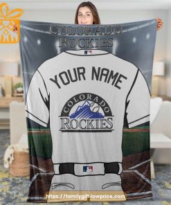 Colorado Rockies Jersey MLB Personalized Jersey - Custom Name Baseball Blanket