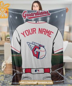 Cleveland Guardians Jersey MLB Personalized Jersey - Custom Name Baseball Blanket