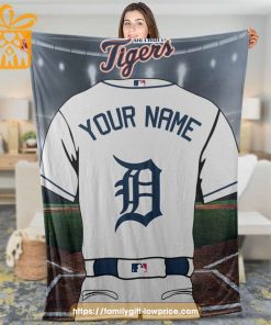 Detroit Tigers Jersey MLB Personalized Jersey - Custom Name Baseball Blanket
