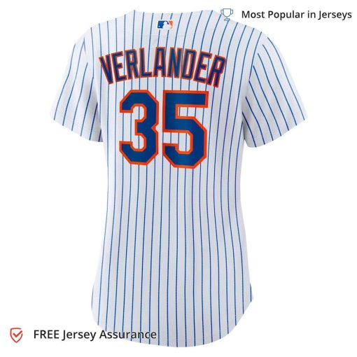 Women’s New York Mets Verlander Jersey, Nike White/Royal Home MLB Replica Jersey – Best MLB Jerseys