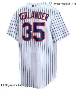 Men's New York Mets Verlander Jersey, Nike White/Royal Home MLB Replica Jersey - Best MLB Jerseys