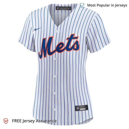 Women’s New York Mets Verlander Jersey, Nike White/Royal Home MLB Replica Jersey – Best MLB Jerseys