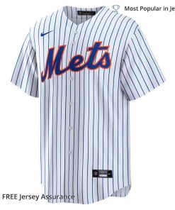 Men's New York Mets Verlander Jersey, Nike White/Royal Home MLB Replica Jersey - Best MLB Jerseys