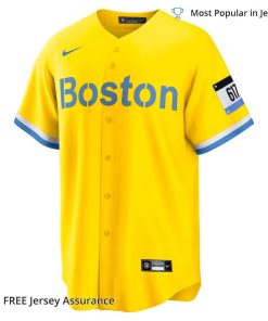 Men's Boston Red Sox Alex Verdugo Jersey, Nike Gold City Connect MLB Replica Jersey - Best MLB Jerseys