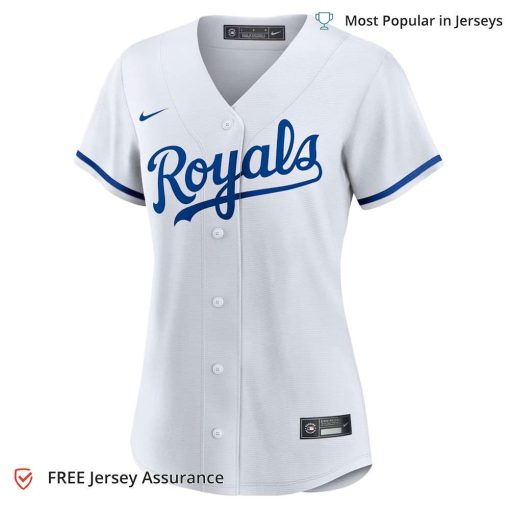 Women’s Kansas City Royals Bobby Witt Jr Jersey, Nike White Home MLB Replica Jersey – Best MLB Jerseys