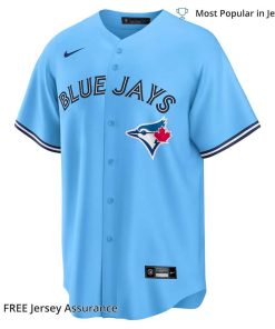 Men's Toronto Blue Jays Bo Bichette Jersey, Nike Powder Blue Alternate MLB Replica Jersey - Best MLB Jerseys