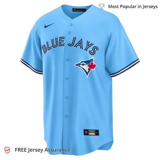 Men’s Toronto Blue Jays Bo Bichette Jersey, Nike Powder Blue Alternate MLB Replica Jersey – Best MLB Jerseys