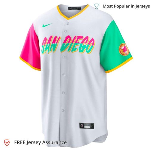 Men’s San Diego Padres Manny Machado City Connect Jersey, MLB Replica Jersey – Best MLB Jerseys