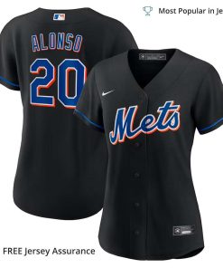 Women’s New York Mets Pete Alonso Black Jersey, Nike Black 2022 Alternate MLB Replica Jersey – Best MLB Jerseys