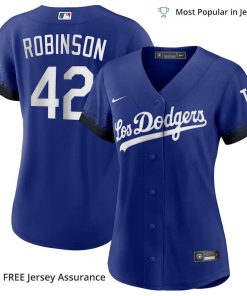 Women’s Dodgers Jackie Robinson Jersey, Nike Royal City Connect MLB Replica Jersey – Best MLB Jerseys