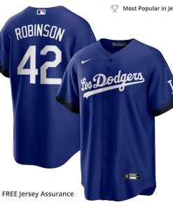 Men’s Dodgers Jackie Robinson Jersey, Nike Royal City Connect MLB Replica Jersey – Best MLB Jerseys
