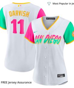 Women’s San Diego Padres Yu Darvish Jersey, Nike White 2022 City Connect MLB Replica Jersey – Best MLB Jerseys