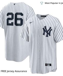 Men’s New York Yankees DJ Lemahieu Jersey, Nike White Home MLB Replica Jersey – Best MLB Jerseys
