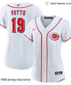 Women’s Cincinnati Reds Joey Votto Jersey, Nike White Home MLB Replica Jersey – Best MLB Jerseys